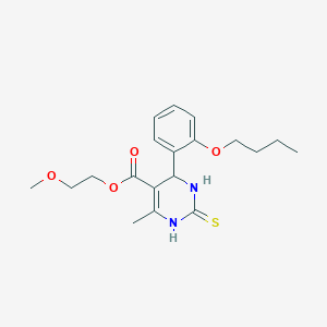 molecular formula C19H26N2O4S B4027304 2-methoxyethyl 6-(2-butoxyphenyl)-2-mercapto-4-methyl-1,6-dihydro-5-pyrimidinecarboxylate 