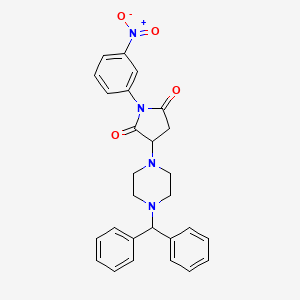 3-[4-(Diphenylmethyl)piperazin-1-yl]-1-(3-nitrophenyl)pyrrolidine-2,5-dione