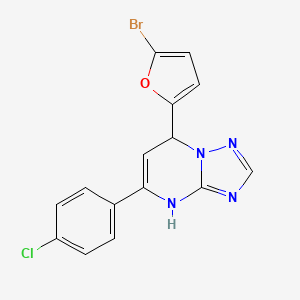 7-(5-Bromofuran-2-yl)-5-(4-chlorophenyl)-4,7-dihydro-[1,2,4]triazolo[1,5-a]pyrimidine