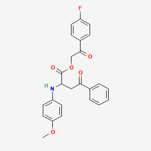 2-(4-fluorophenyl)-2-oxoethyl 2-[(4-methoxyphenyl)amino]-4-oxo-4-phenylbutanoate