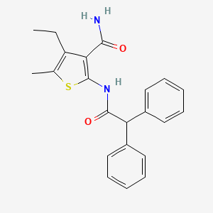 2-[(2,2-DIPHENYLACETYL)AMINO]-4-ETHYL-5-METHYL-3-THIOPHENECARBOXAMIDE