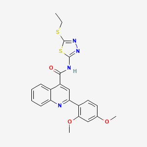 2-(2,4-DIMETHOXYPHENYL)-N~4~-[5-(ETHYLSULFANYL)-1,3,4-THIADIAZOL-2-YL]-4-QUINOLINECARBOXAMIDE