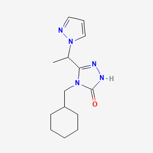 4-(cyclohexylmethyl)-5-[1-(1H-pyrazol-1-yl)ethyl]-2,4-dihydro-3H-1,2,4-triazol-3-one