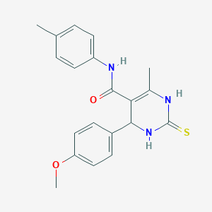 molecular formula C20H21N3O2S B402741 4-(4-methoxyphenyl)-6-methyl-N-(4-methylphenyl)-2-sulfanylidene-3,4-dihydro-1H-pyrimidine-5-carboxamide CAS No. 5550-66-3