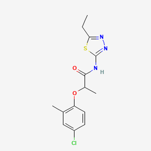 2-(4-chloro-2-methylphenoxy)-N-(5-ethyl-1,3,4-thiadiazol-2-yl)propanamide