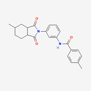 4-methyl-N-[3-(5-methyl-1,3-dioxooctahydro-2H-isoindol-2-yl)phenyl]benzamide