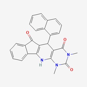 5,7-dimethyl-2-naphthalen-1-yl-5,7,9-triazatetracyclo[8.7.0.03,8.011,16]heptadeca-1(10),3(8),11,13,15-pentaene-4,6,17-trione