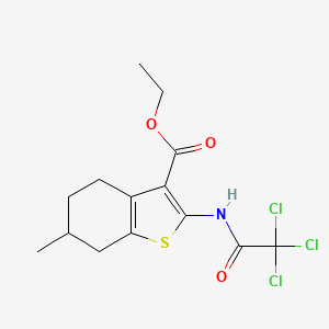 ethyl 6-methyl-2-[(trichloroacetyl)amino]-4,5,6,7-tetrahydro-1-benzothiophene-3-carboxylate