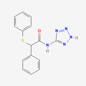 2-phenyl-2-(phenylsulfanyl)-N-(1H-tetrazol-5-yl)acetamide