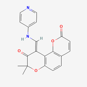 molecular formula C20H16N2O4 B4027521 (10Z)-8,8-dimethyl-10-[(pyridin-4-ylamino)methylidene]-2H,8H-pyrano[2,3-f]chromene-2,9(10H)-dione 