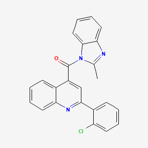 [2-(2-CHLOROPHENYL)-4-QUINOLYL](2-METHYL-1H-1,3-BENZIMIDAZOL-1-YL)METHANONE