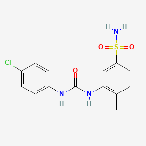 3-{[(4-CHLOROANILINO)CARBONYL]AMINO}-4-METHYL-1-BENZENESULFONAMIDE