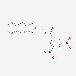 molecular formula C19H12N4O6 B402756 1H-naphtho[2,3-d]imidazol-2-ylmethyl 3,5-bisnitrobenzoate 