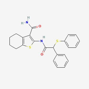 2-{[2-PHENYL-2-(PHENYLSULFANYL)ACETYL]AMINO}-4,5,6,7-TETRAHYDRO-1-BENZOTHIOPHENE-3-CARBOXAMIDE