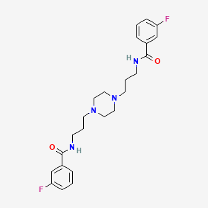 3-FLUORO-N-[3-(4-{3-[(3-FLUOROPHENYL)FORMAMIDO]PROPYL}PIPERAZIN-1-YL)PROPYL]BENZAMIDE