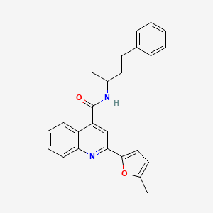 2-(5-methylfuran-2-yl)-N-(4-phenylbutan-2-yl)quinoline-4-carboxamide