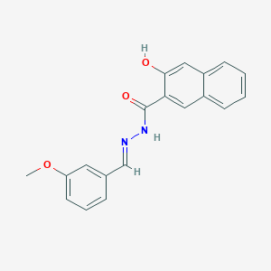 molecular formula C19H16N2O3 B402761 3-hydroxy-N'-(3-methoxybenzylidene)-2-naphthohydrazide 