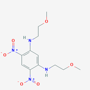 molecular formula C12H18N4O6 B402762 N~1~,N~3~-bis(2-methoxyethyl)-4,6-dinitro-1,3-benzenediamine 