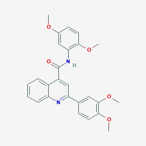 molecular formula C26H24N2O5 B4027648 N-(2,5-dimethoxyphenyl)-2-(3,4-dimethoxyphenyl)quinoline-4-carboxamide 