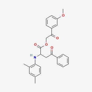 molecular formula C27H27NO5 B4027686 2-(3-methoxyphenyl)-2-oxoethyl 2-[(2,4-dimethylphenyl)amino]-4-oxo-4-phenylbutanoate 