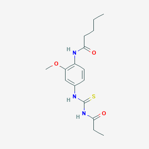 N-(2-methoxy-4-{[(propionylamino)carbonothioyl]amino}phenyl)pentanamide