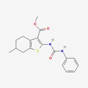 methyl 2-[(anilinocarbonyl)amino]-6-methyl-4,5,6,7-tetrahydro-1-benzothiophene-3-carboxylate