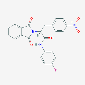 molecular formula C23H16FN3O5 B402772 2-(1,3-dioxo-1,3-dihydro-2H-isoindol-2-yl)-N-(4-fluorophenyl)-3-{4-nitrophenyl}propanamide 