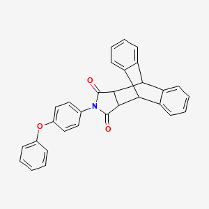 17-(4-Phenoxyphenyl)-17-azapentacyclo[6.6.5.0~2,7~.0~9,14~.0~15,19~]nonadeca-2,4,6,9,11,13-hexaene-16,18-dione (non-preferred name)