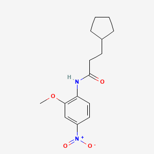 3-cyclopentyl-N-(2-methoxy-4-nitrophenyl)propanamide