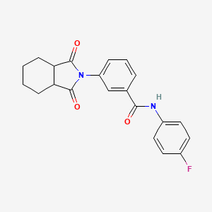 3-(1,3-dioxooctahydro-2H-isoindol-2-yl)-N-(4-fluorophenyl)benzamide