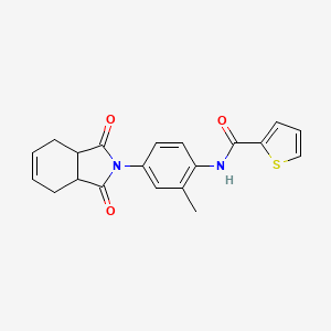 molecular formula C20H18N2O3S B4027766 N-[4-(1,3-dioxo-3a,4,7,7a-tetrahydroisoindol-2-yl)-2-methylphenyl]thiophene-2-carboxamide 