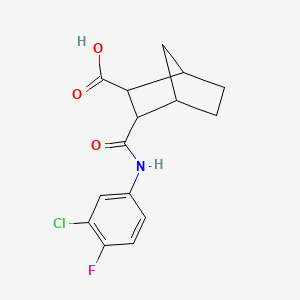 3-[(3-Chloro-4-fluorophenyl)carbamoyl]bicyclo[2.2.1]heptane-2-carboxylic acid