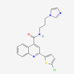 2-(5-chlorothiophen-2-yl)-N-[3-(1H-imidazol-1-yl)propyl]quinoline-4-carboxamide