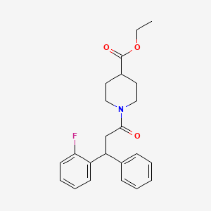 ethyl 1-[3-(2-fluorophenyl)-3-phenylpropanoyl]-4-piperidinecarboxylate