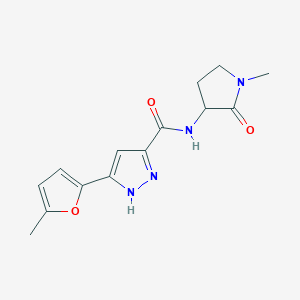 3-(5-methyl-2-furyl)-N-(1-methyl-2-oxo-3-pyrrolidinyl)-1H-pyrazole-5-carboxamide