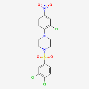 1-(2-chloro-4-nitrophenyl)-4-[(3,4-dichlorophenyl)sulfonyl]piperazine