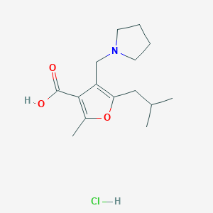 5-Isobutyl-2-methyl-4-pyrrolidin-1-ylmethyl-furan-3-carboxylic acid hydrochloride