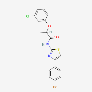 N-[4-(4-bromophenyl)-1,3-thiazol-2-yl]-2-(3-chlorophenoxy)propanamide