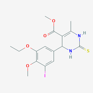 Methyl 6-(3-ethoxy-5-iodo-4-methoxyphenyl)-4-methyl-2-sulfanyl-1,6-dihydropyrimidine-5-carboxylate