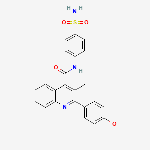 2-(4-methoxyphenyl)-3-methyl-N-(4-sulfamoylphenyl)quinoline-4-carboxamide