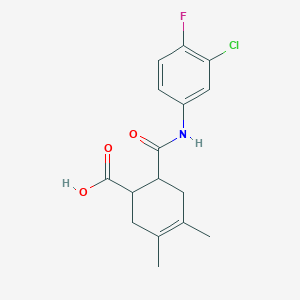 6-[(3-Chloro-4-fluorophenyl)carbamoyl]-3,4-dimethylcyclohex-3-ene-1-carboxylic acid