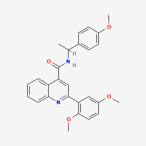 2-(2,5-dimethoxyphenyl)-N-[1-(4-methoxyphenyl)ethyl]-4-quinolinecarboxamide