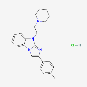 2-(4-Methylphenyl)-4-(2-piperidin-1-ylethyl)imidazo[1,2-a]benzimidazole;hydrochloride