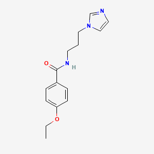 molecular formula C15H19N3O2 B4027969 4-ethoxy-N-[3-(1H-imidazol-1-yl)propyl]benzamide 