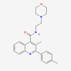 molecular formula C24H27N3O2 B4027981 3-methyl-2-(4-methylphenyl)-N-[2-(morpholin-4-yl)ethyl]quinoline-4-carboxamide 