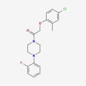 molecular formula C19H20ClFN2O2 B4028004 2-(4-CHLORO-2-METHYLPHENOXY)-1-[4-(2-FLUOROPHENYL)PIPERAZINO]-1-ETHANONE 