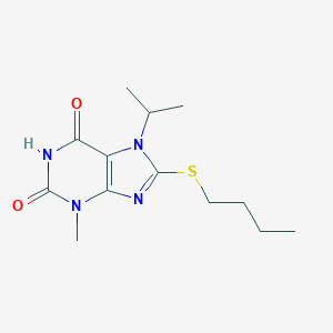 molecular formula C13H20N4O2S B402801 8-Butylsulfanyl-7-isopropyl-3-methyl-3,7-dihydro-purine-2,6-dione CAS No. 330181-85-6