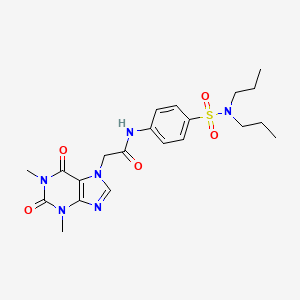 2-(1,3-DIMETHYL-2,6-DIOXO-2,3,6,7-TETRAHYDRO-1H-PURIN-7-YL)-N-[4-(DIPROPYLSULFAMOYL)PHENYL]ACETAMIDE