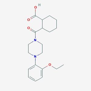 molecular formula C20H28N2O4 B4028034 2-{[4-(2-Ethoxyphenyl)piperazin-1-yl]carbonyl}cyclohexanecarboxylic acid 