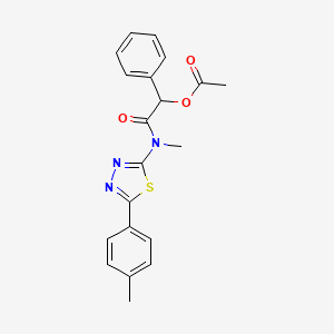 2-{methyl[5-(4-methylphenyl)-1,3,4-thiadiazol-2-yl]amino}-2-oxo-1-phenylethyl acetate